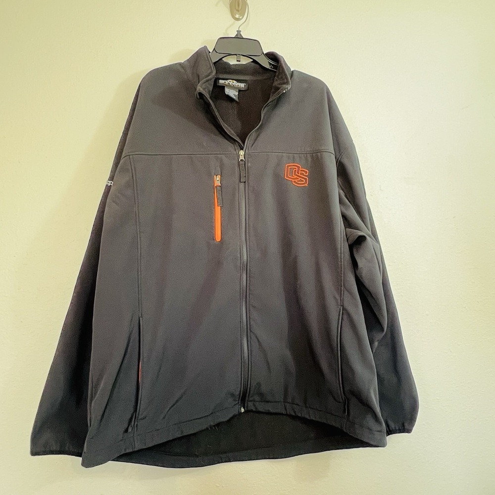 Oregon State Beavers Jacket Men's Size 5X Granyte Full Zip Fleece Lined Black